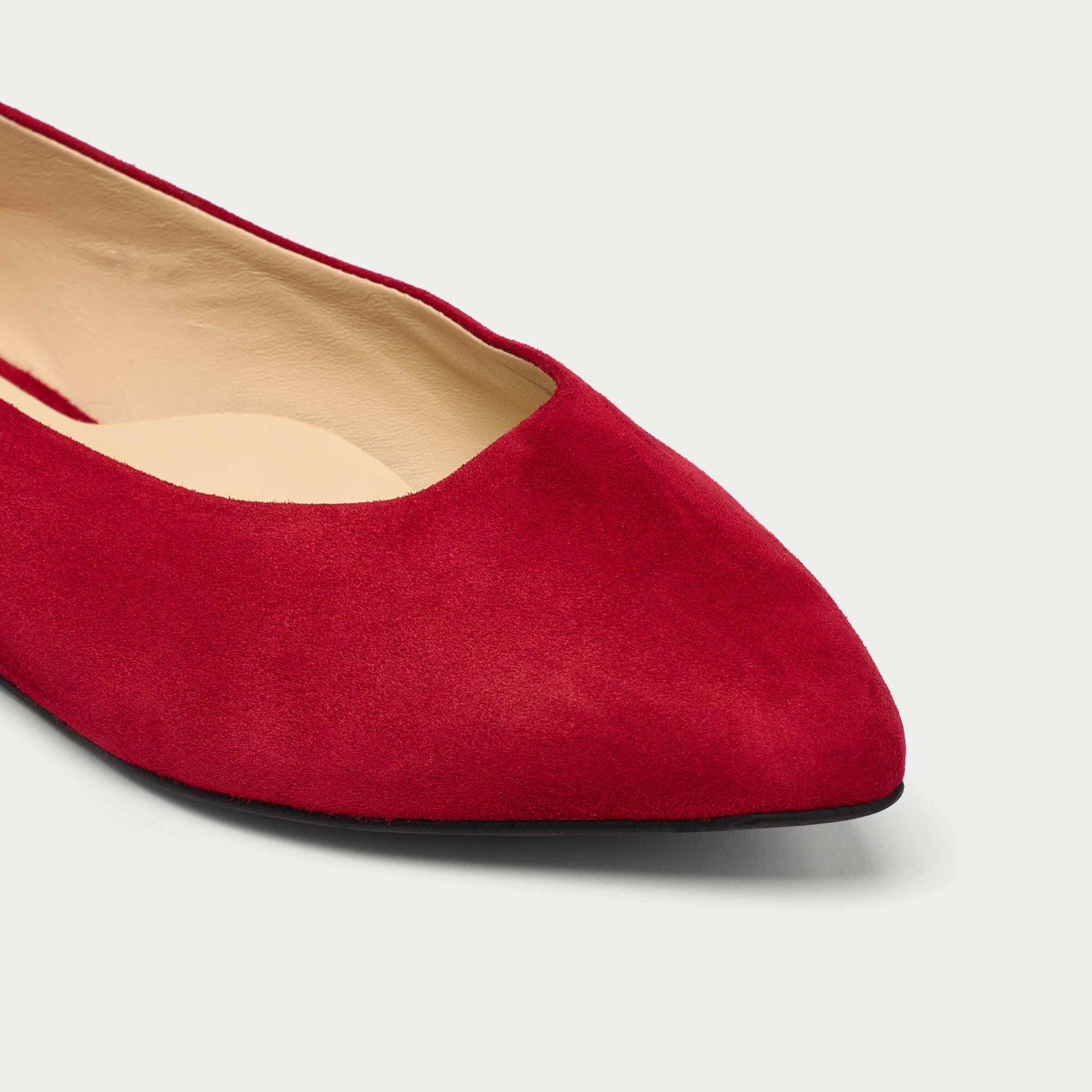 Agata - Deep Red Suede