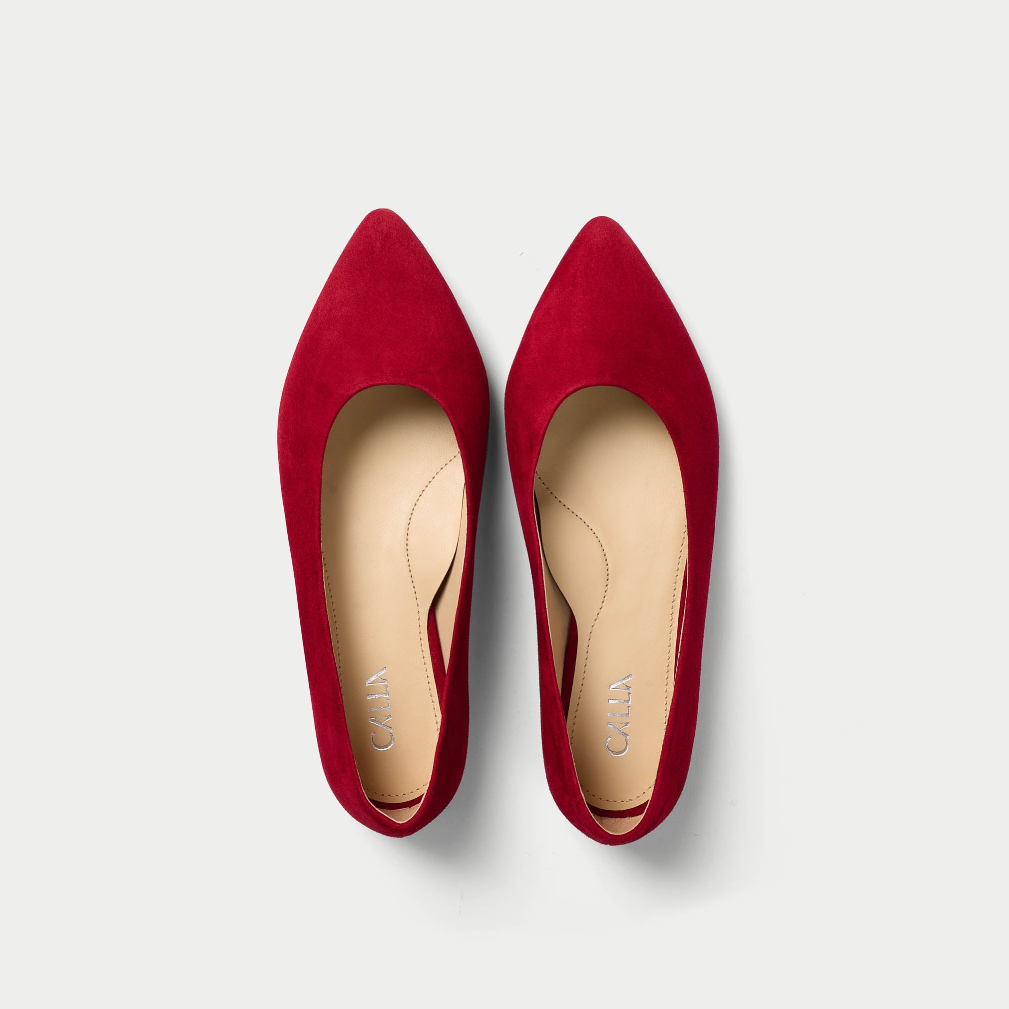 Agata - Deep Red Suede