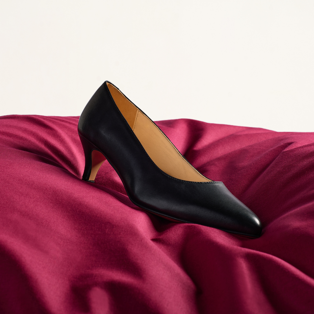 Ava - Black Leather Courts (image 2)