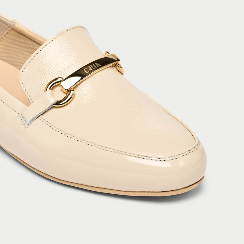 Calla Beatrice Butter crinkle patent leather flat loafer