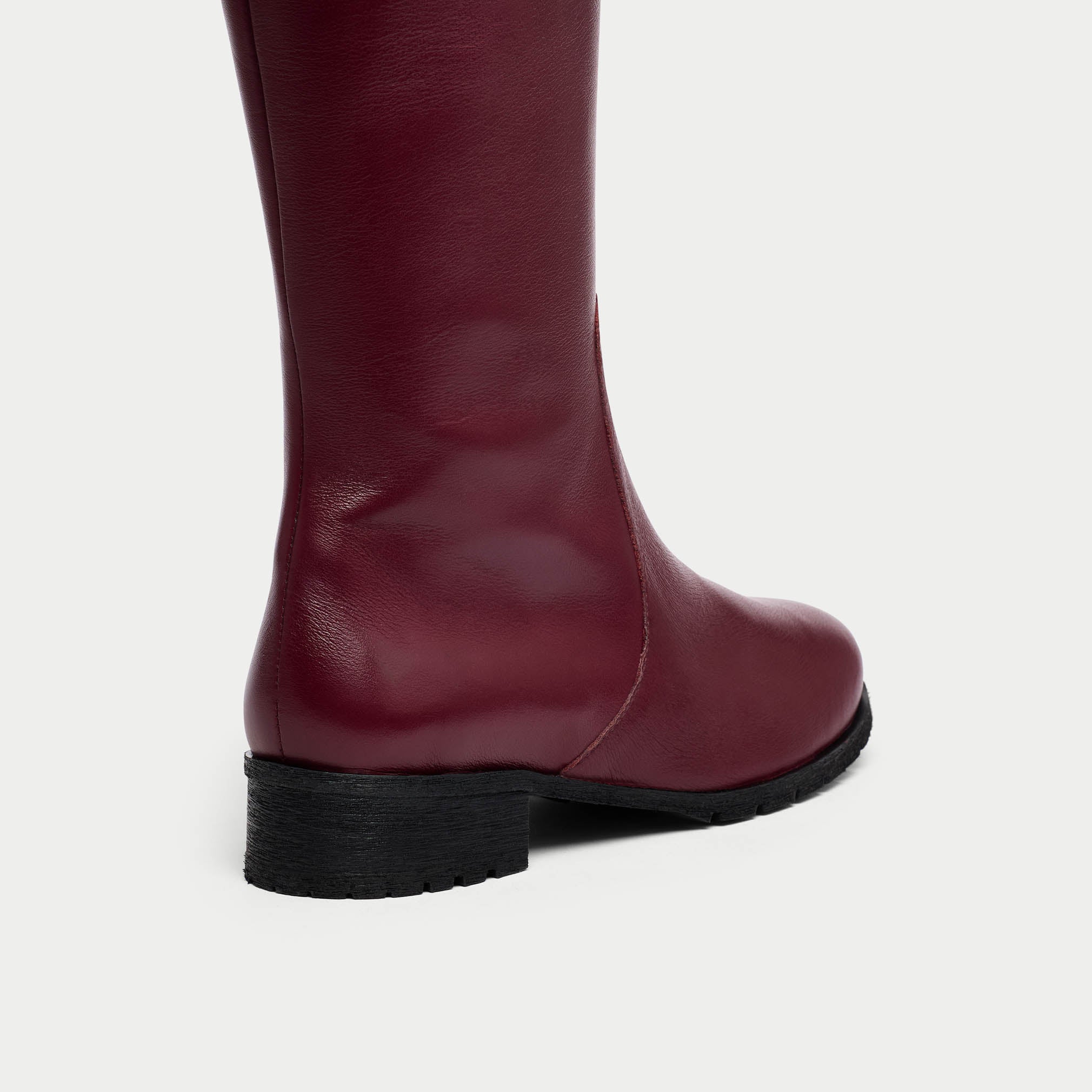 Bella - Cherry Leather Boots