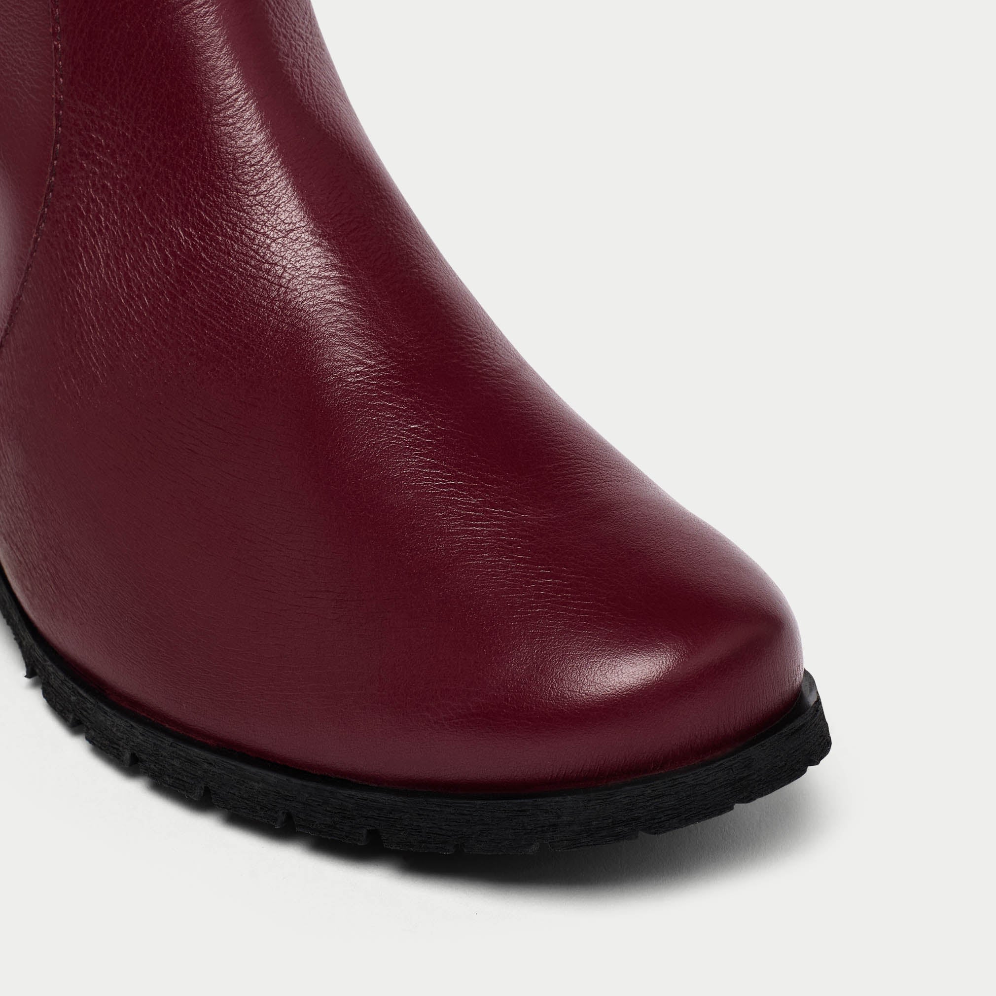 Bella - Cherry Leather Boots