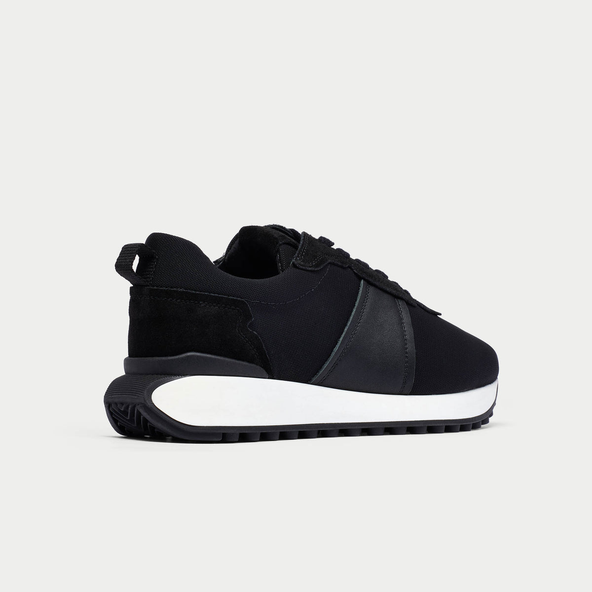 Cosmos - Chunky-Sole Black Wide Fit Trainers (image 7)