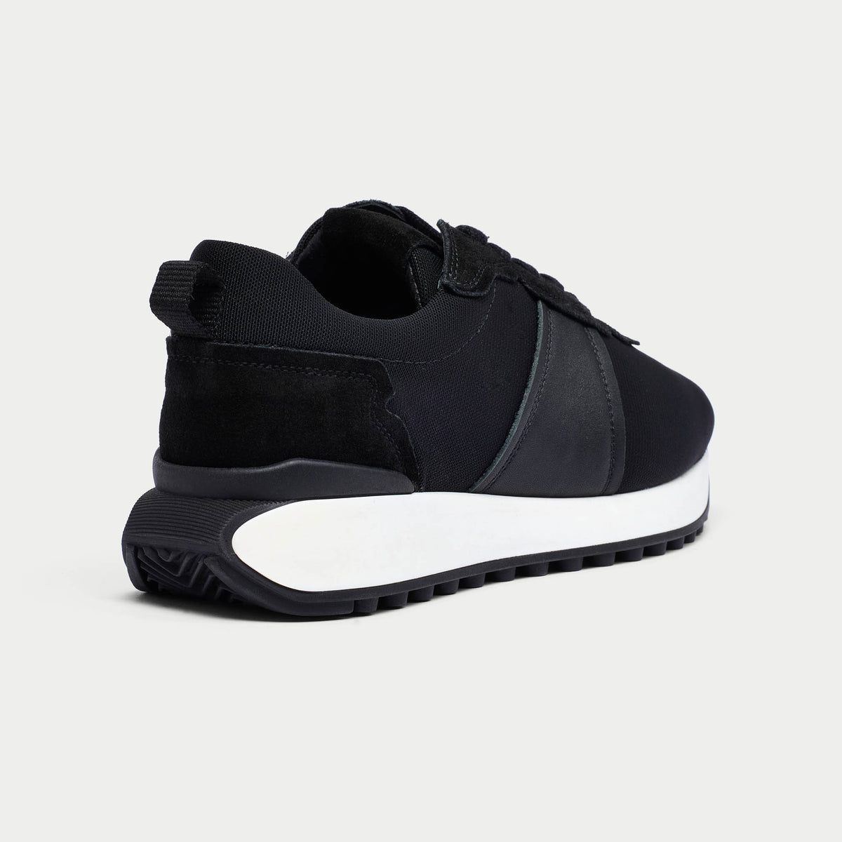Cosmos - Chunky-Sole Black Wide Fit Trainers (image 5)