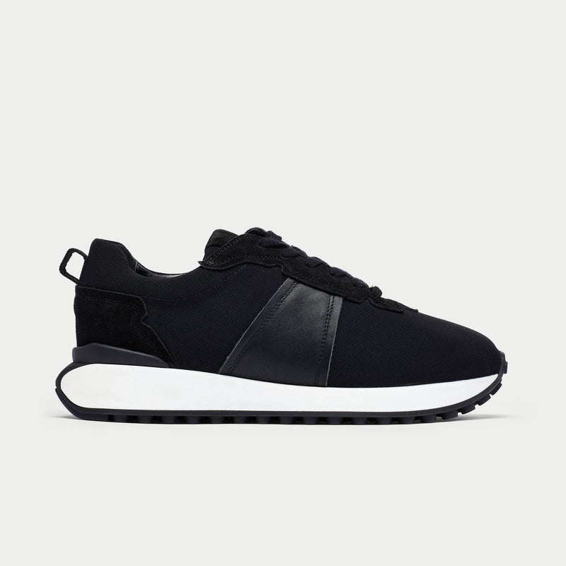 Cosmos - Chunky-Sole Black Wide Fit Trainers