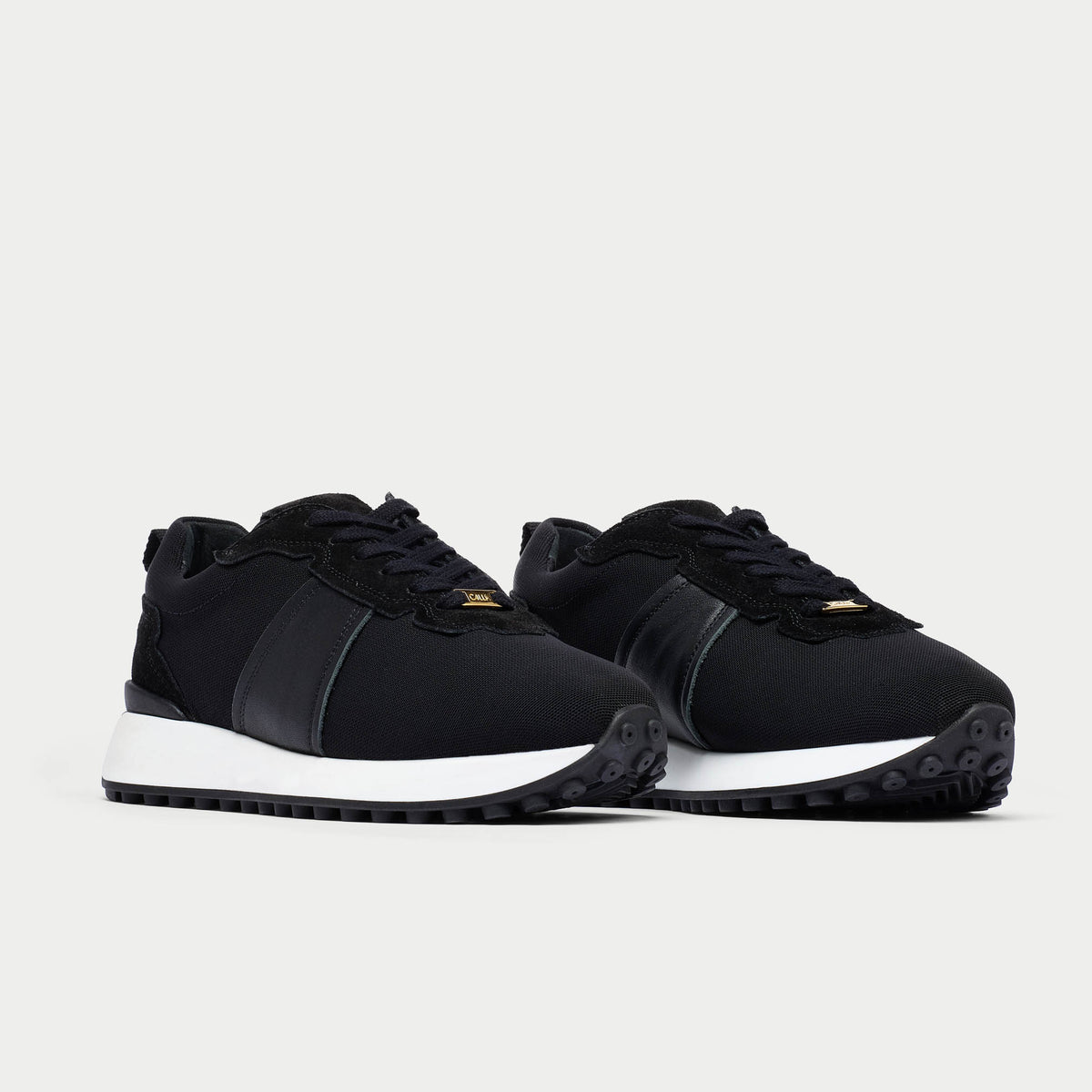 Cosmos - Chunky-Sole Black Wide Fit Trainers (image 2)