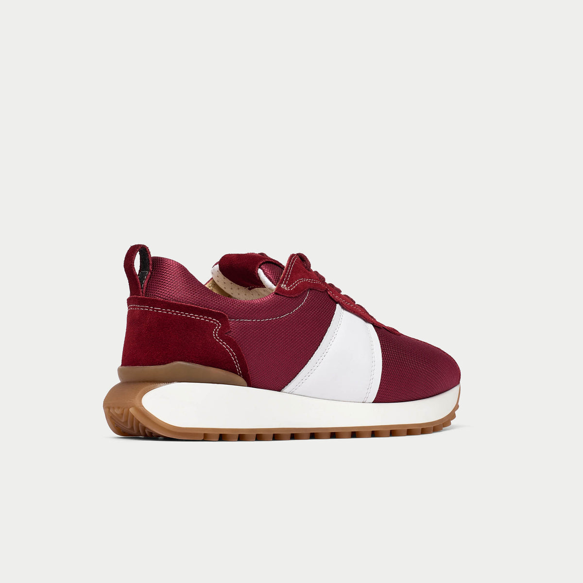 Cosmos - Chunky-Sole Burgundy Wide Fit Trainers (image 7)