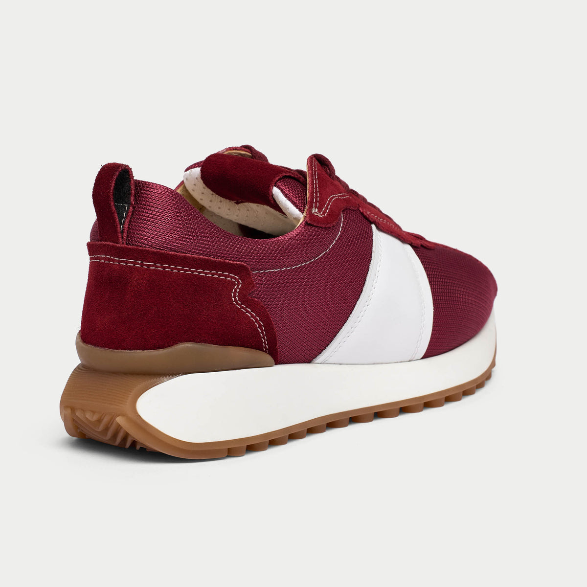 Cosmos - Chunky-Sole Burgundy Wide Fit Trainers (image 5)