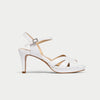 emily white heel sandal for bunions side view