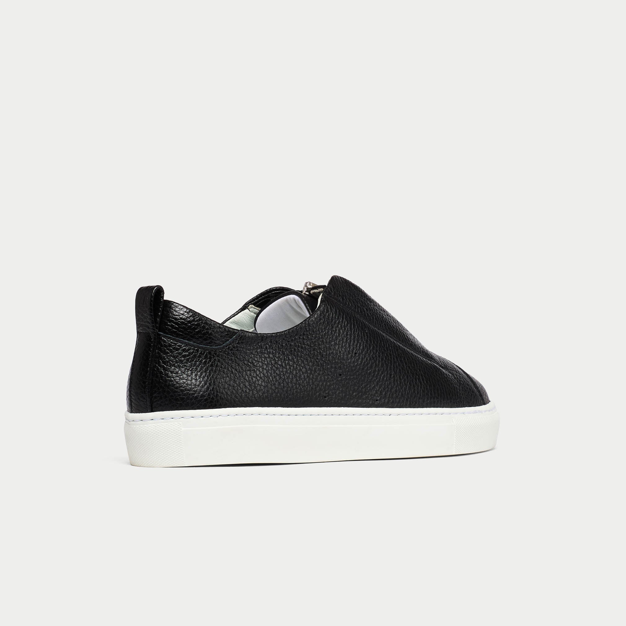 Estella black sneakers back/side view