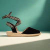 Evelyn black espadrill side view