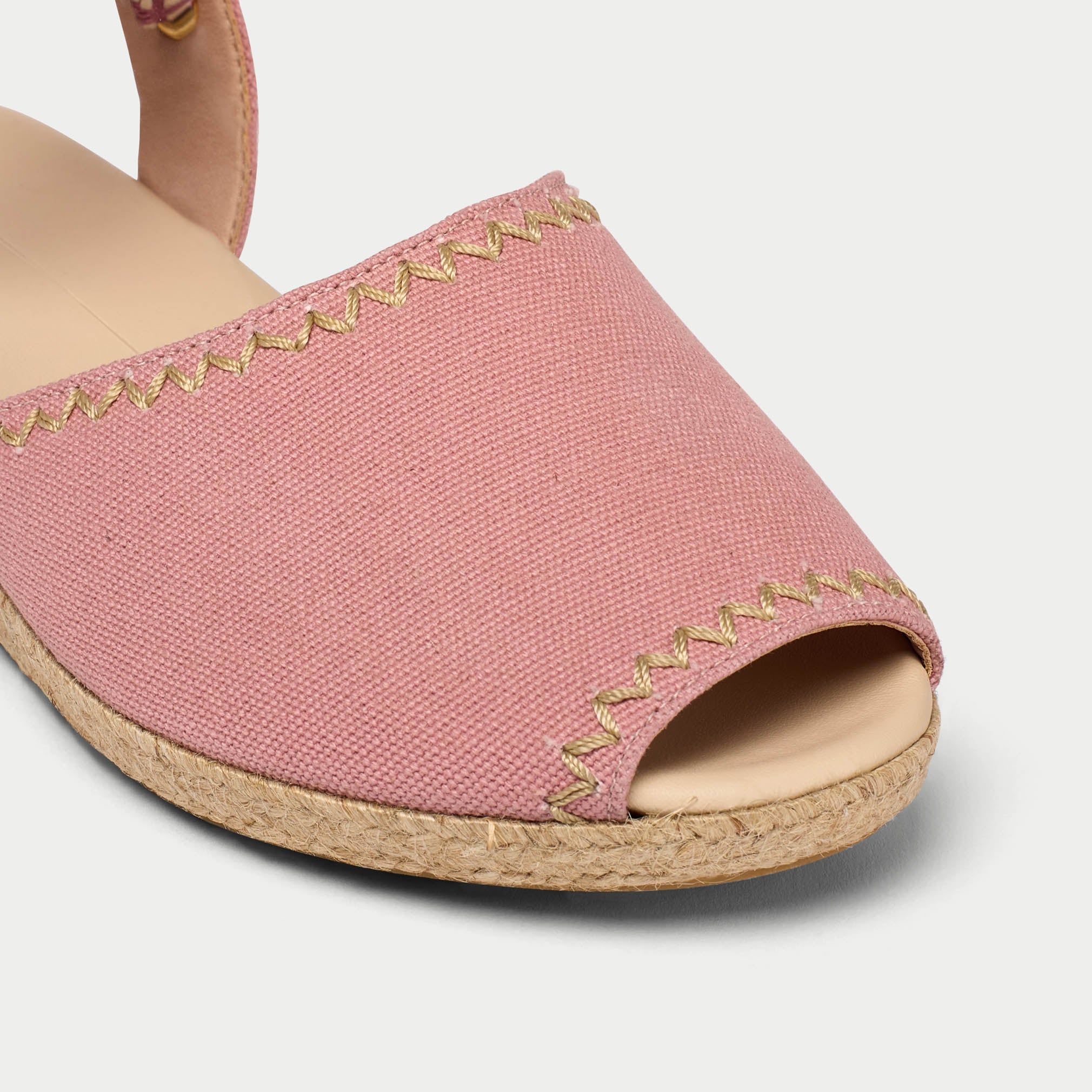 Evelyn rose espadril tip close up