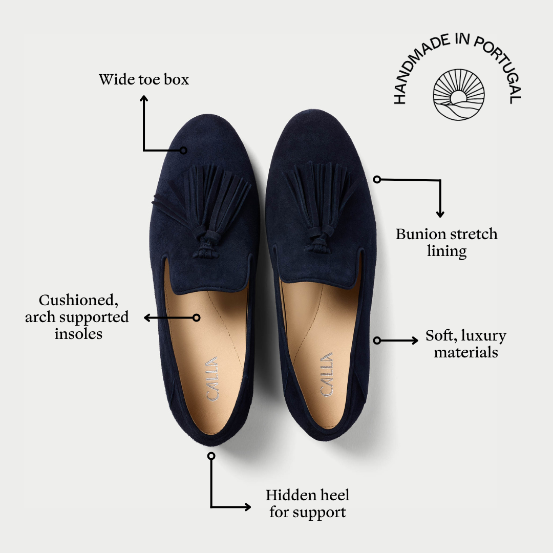 Freya - Deep Navy Suede Loafers (image 6)