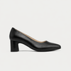 Hallie - Black Leather Courts