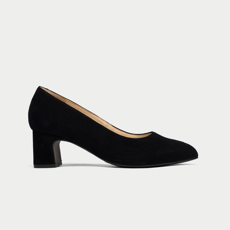 Hallie - Black Suede Courts