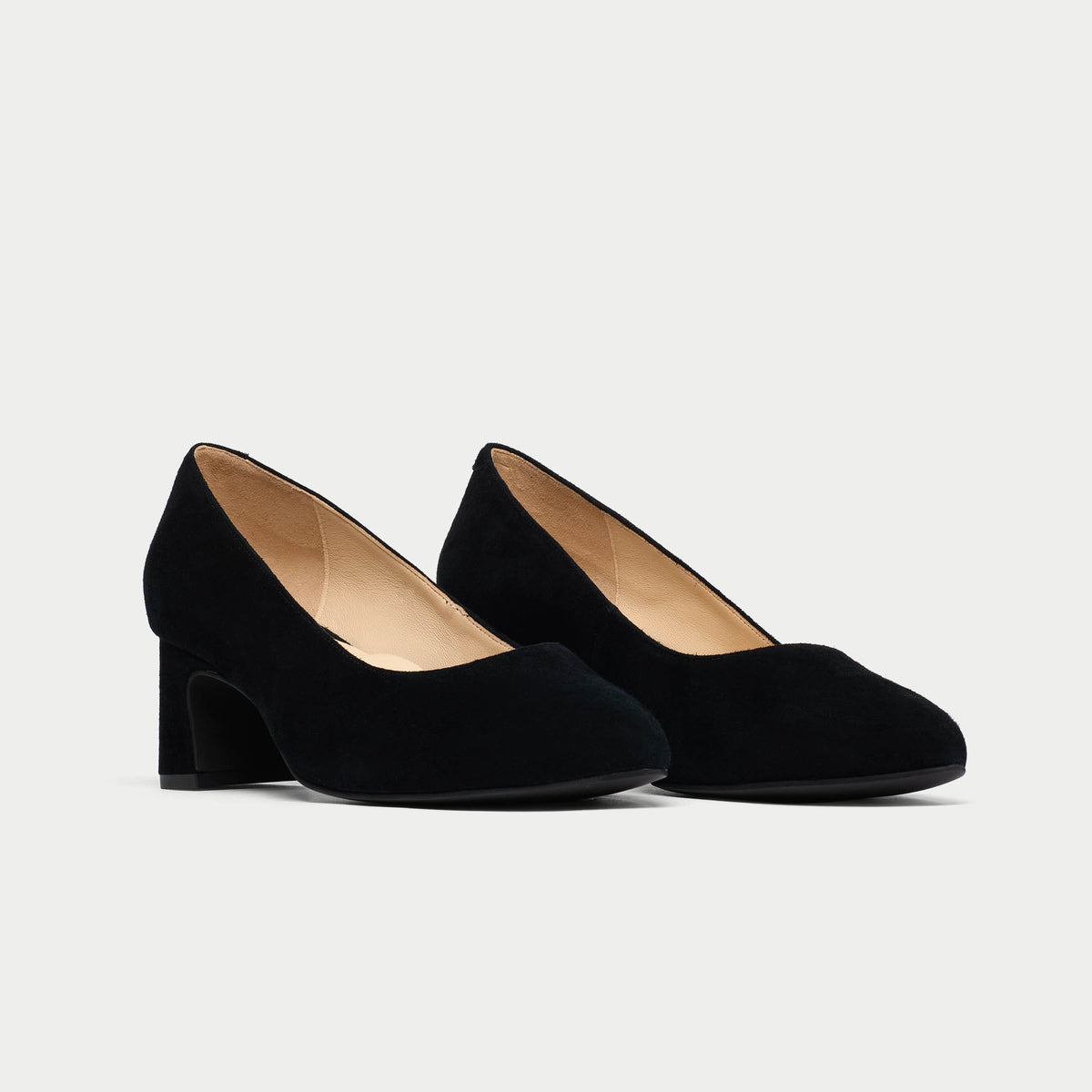 Hallie - Black Suede Courts (image 2)