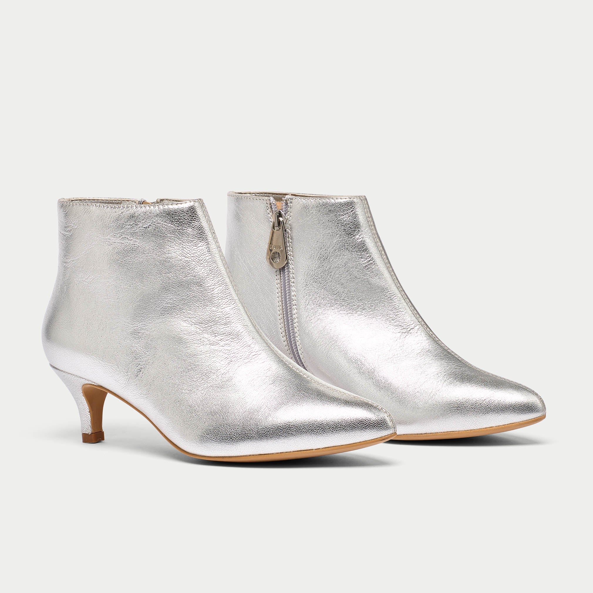 Calla Hazel Silver leather leather boots