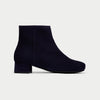 navy lexie suede boot on white background side view