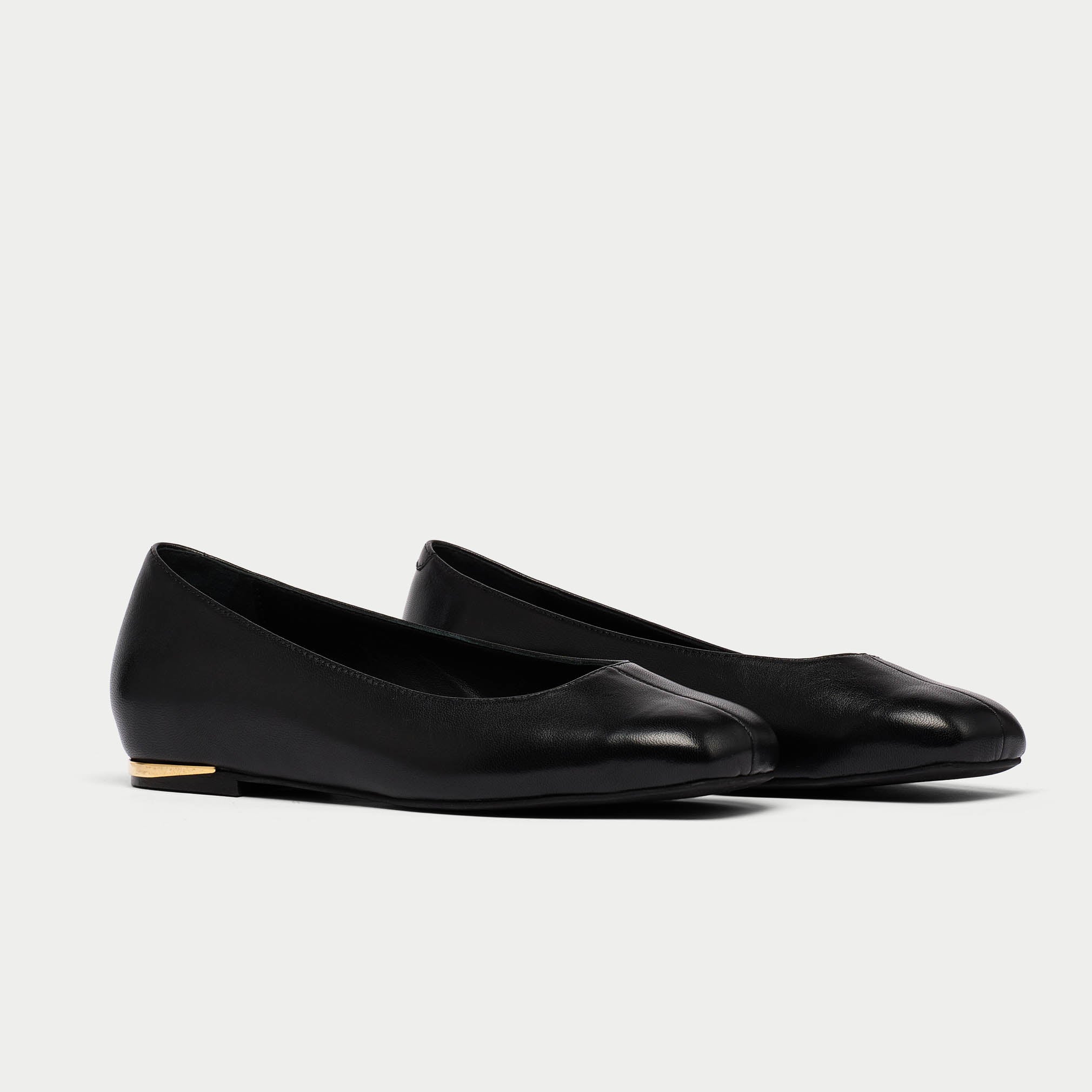 Lucinda black flat shoe pair