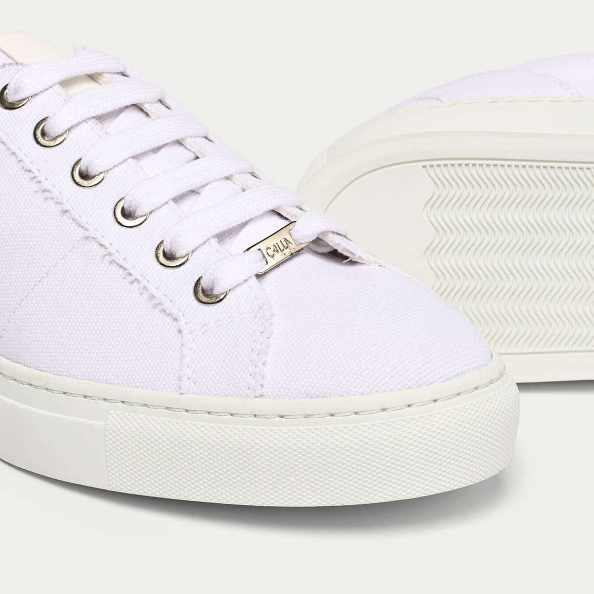 Luna Vegan - White Wide Fit Trainers (image 6)
