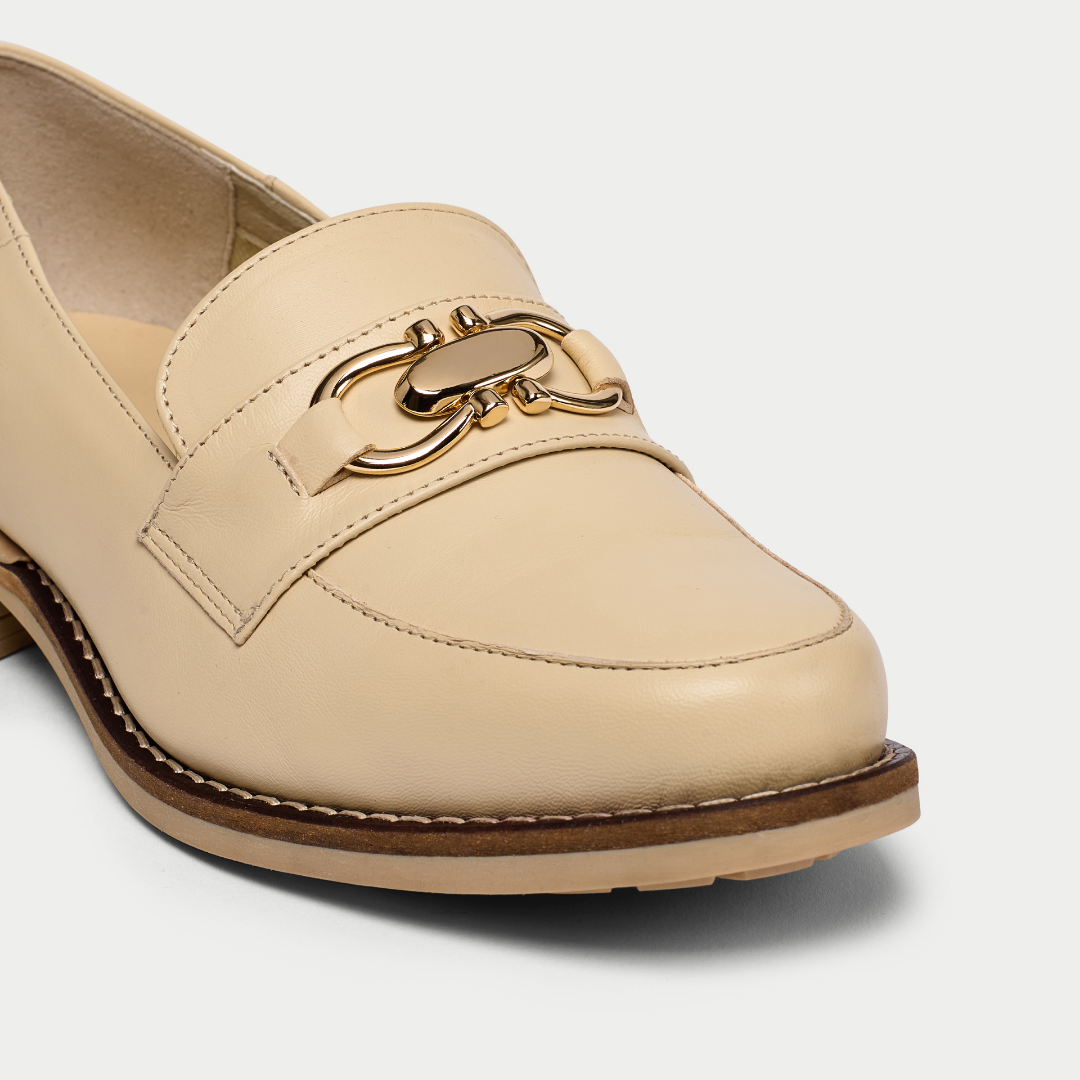 Meredith - Neutral Leather Loafers (image 4)