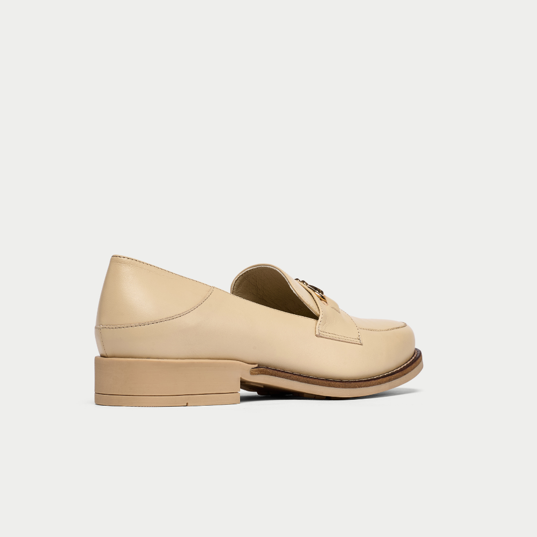 Meredith - Neutral Leather Loafers (image 7)