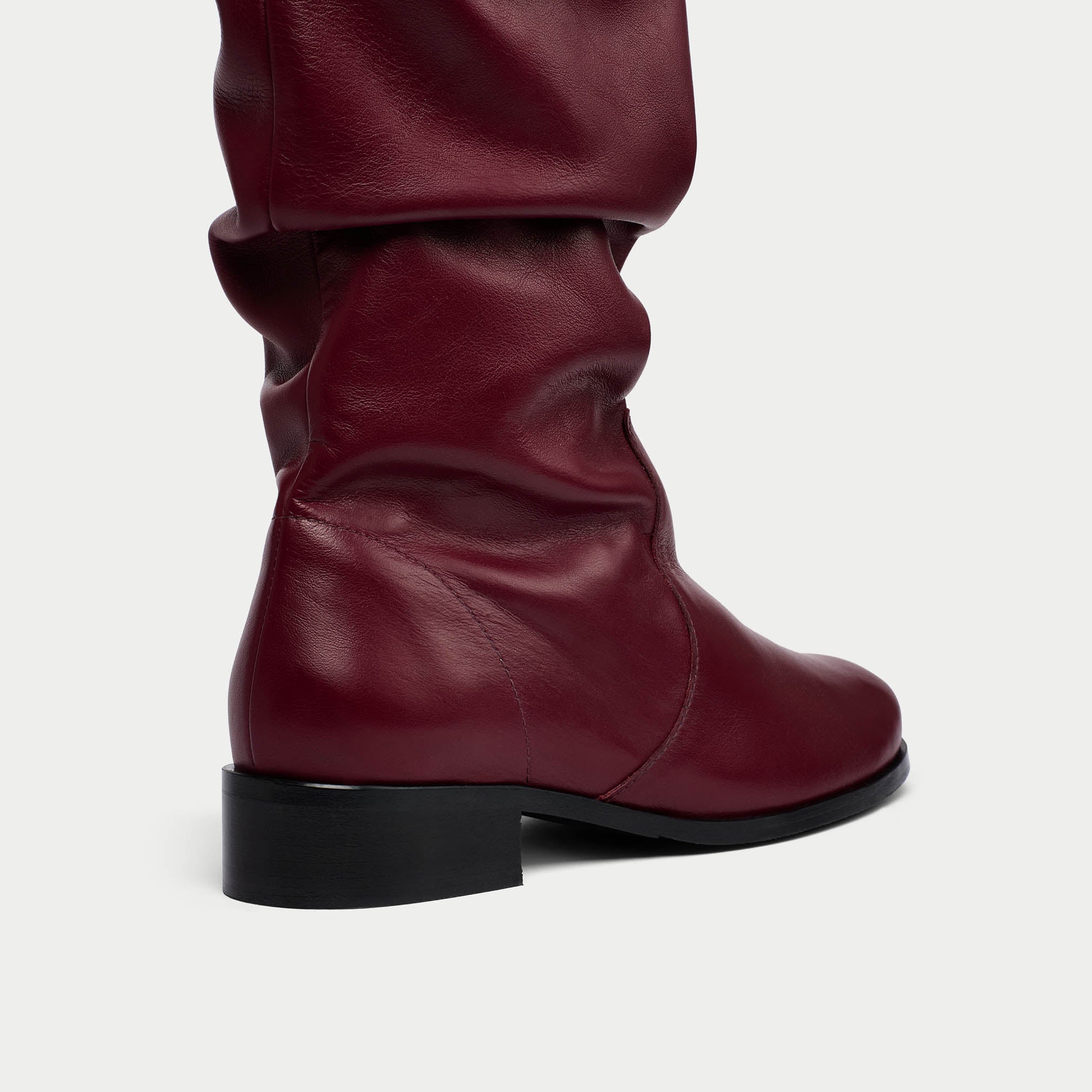 Calla Natalie Burgundy leather women s knee high boots