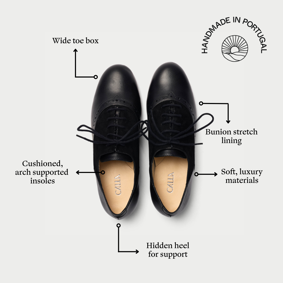 Ophelia - Black Leather Brogues (image 4)