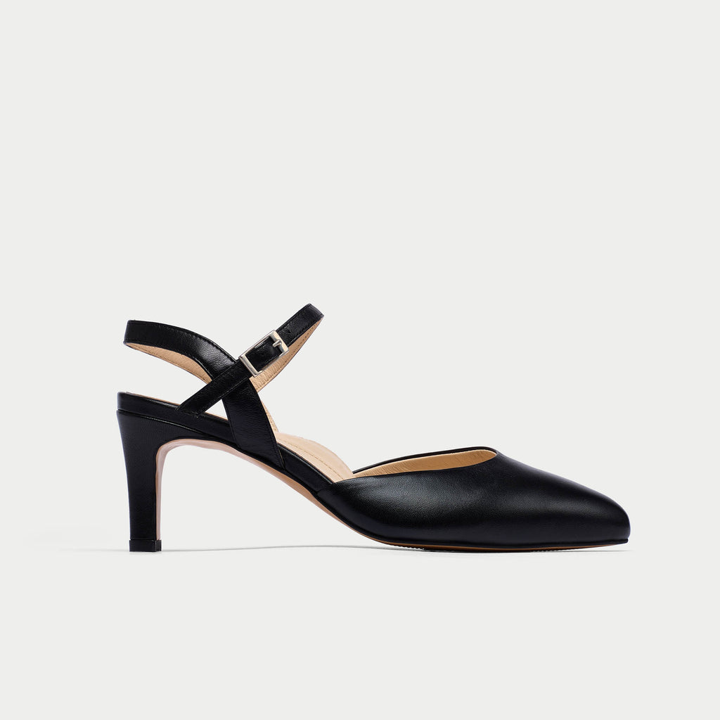 Calla Shoes | Patricia | Black leather high heel sandal