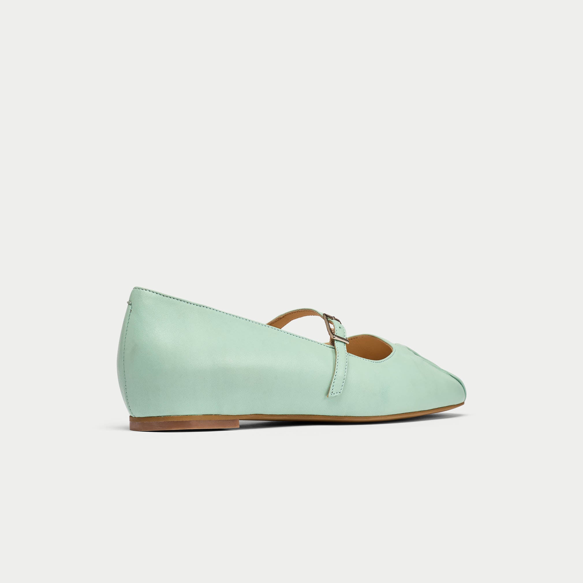 Rosemary mint flat ballerina back/side view