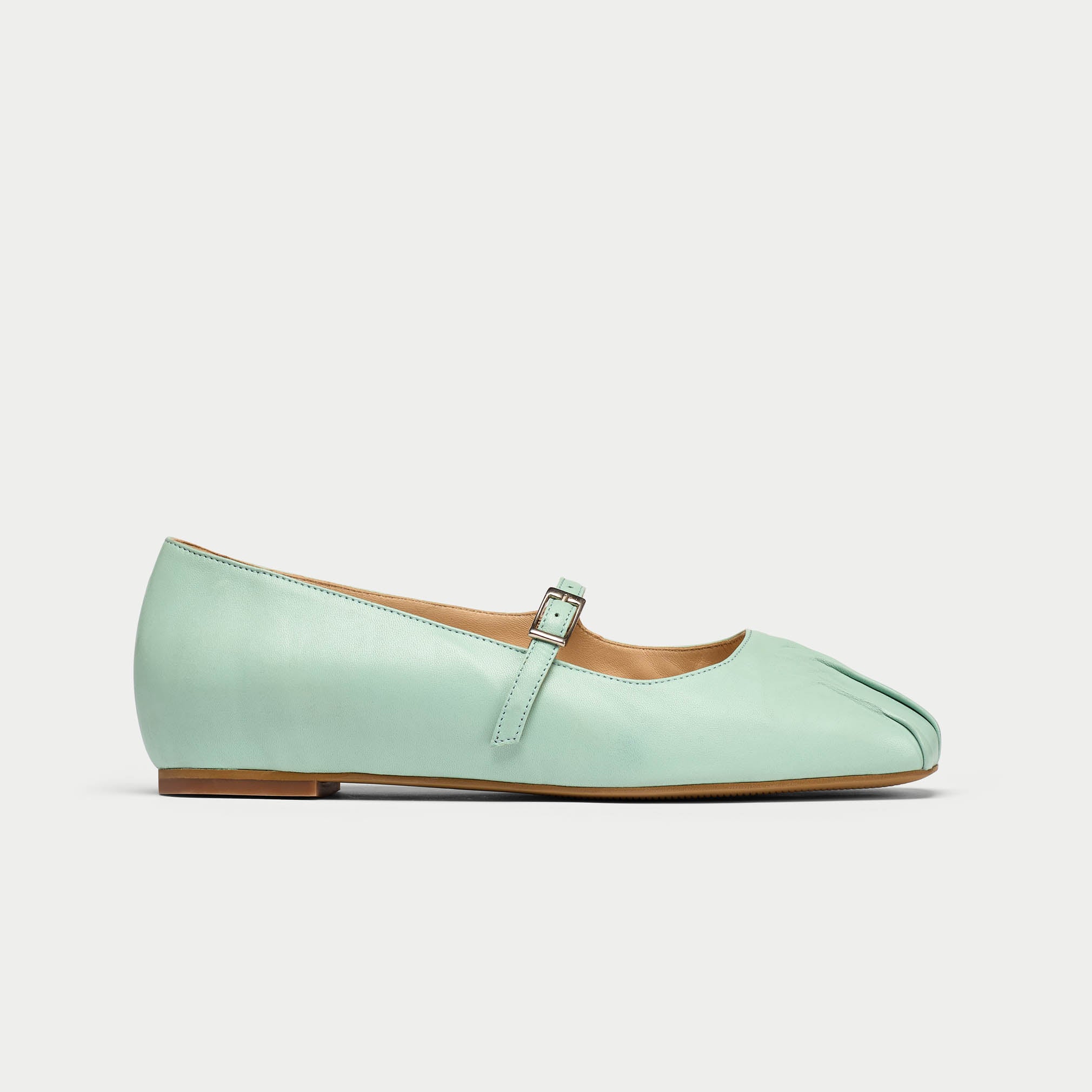 Rosemary mint flat ballerina side view