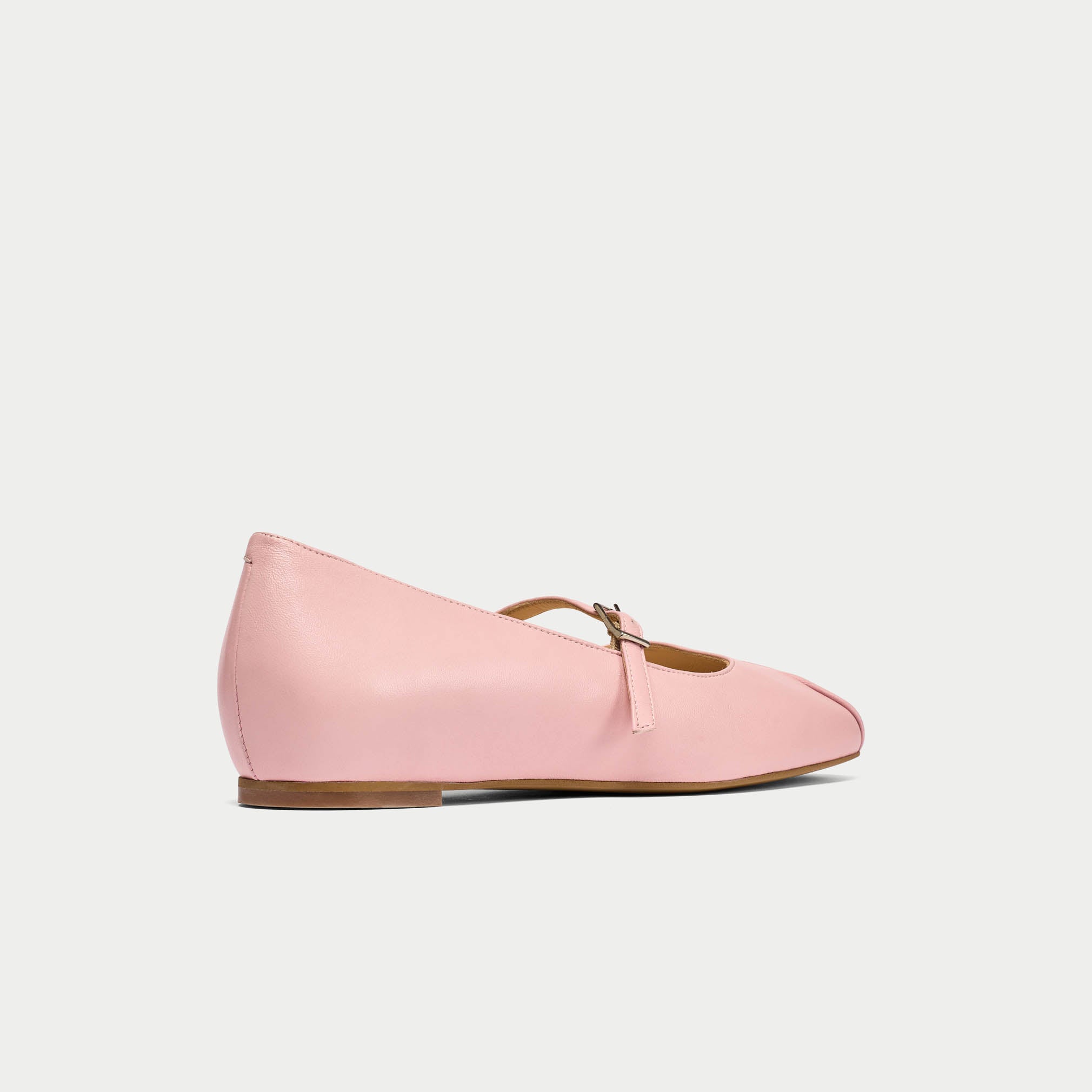 Rosemary pink flat ballerina back view