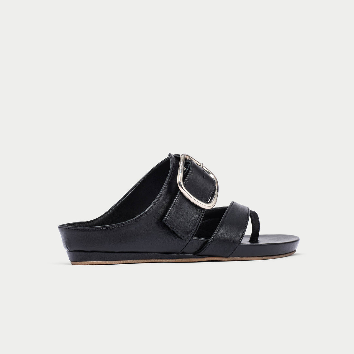 Ruby - All Black Leather Sandals (image 6)