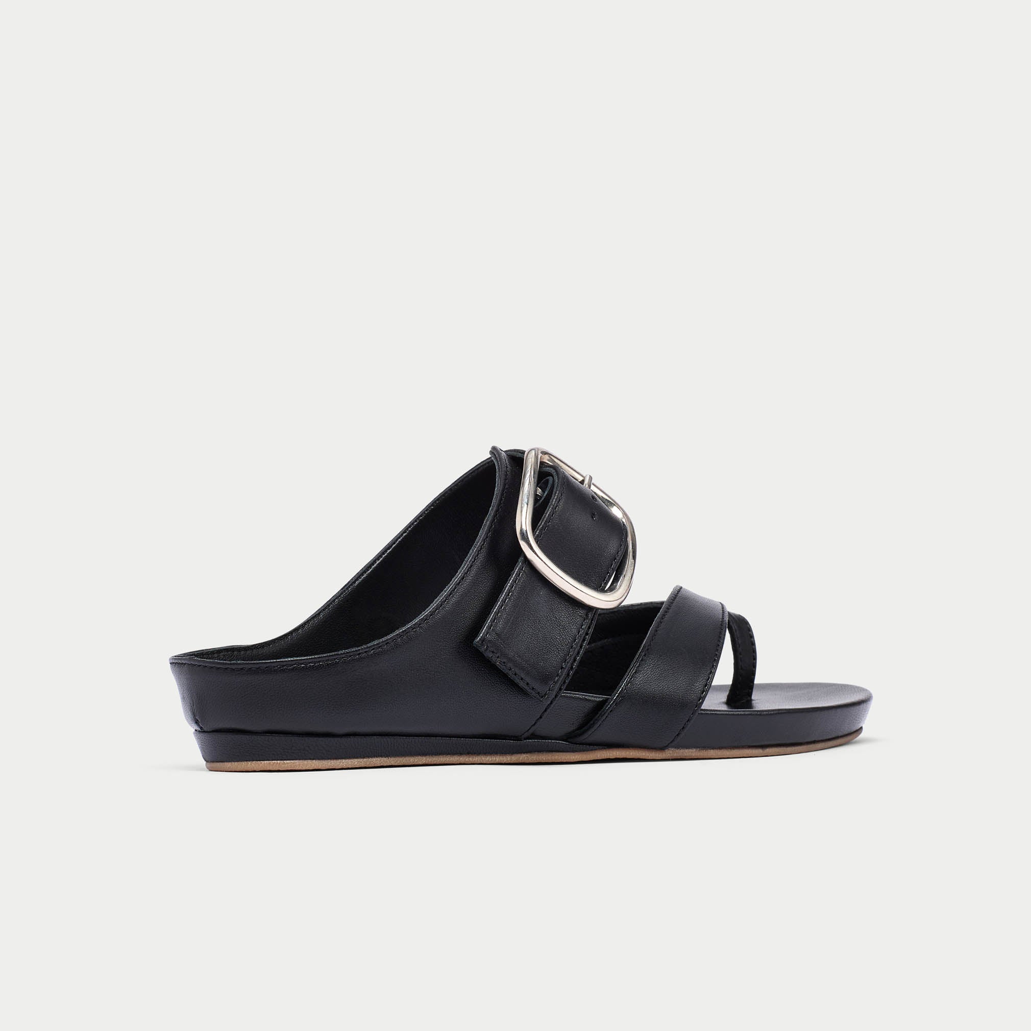 Ruby - All Black Leather Sandals
