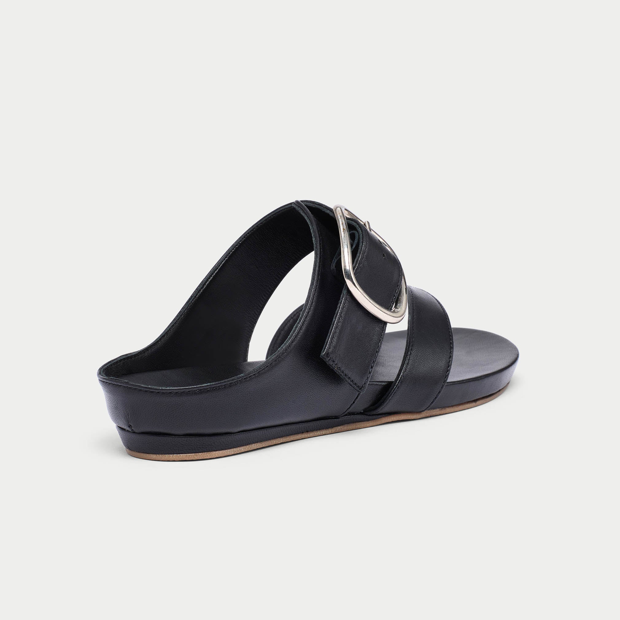 Ruby - All Black Leather Sandals