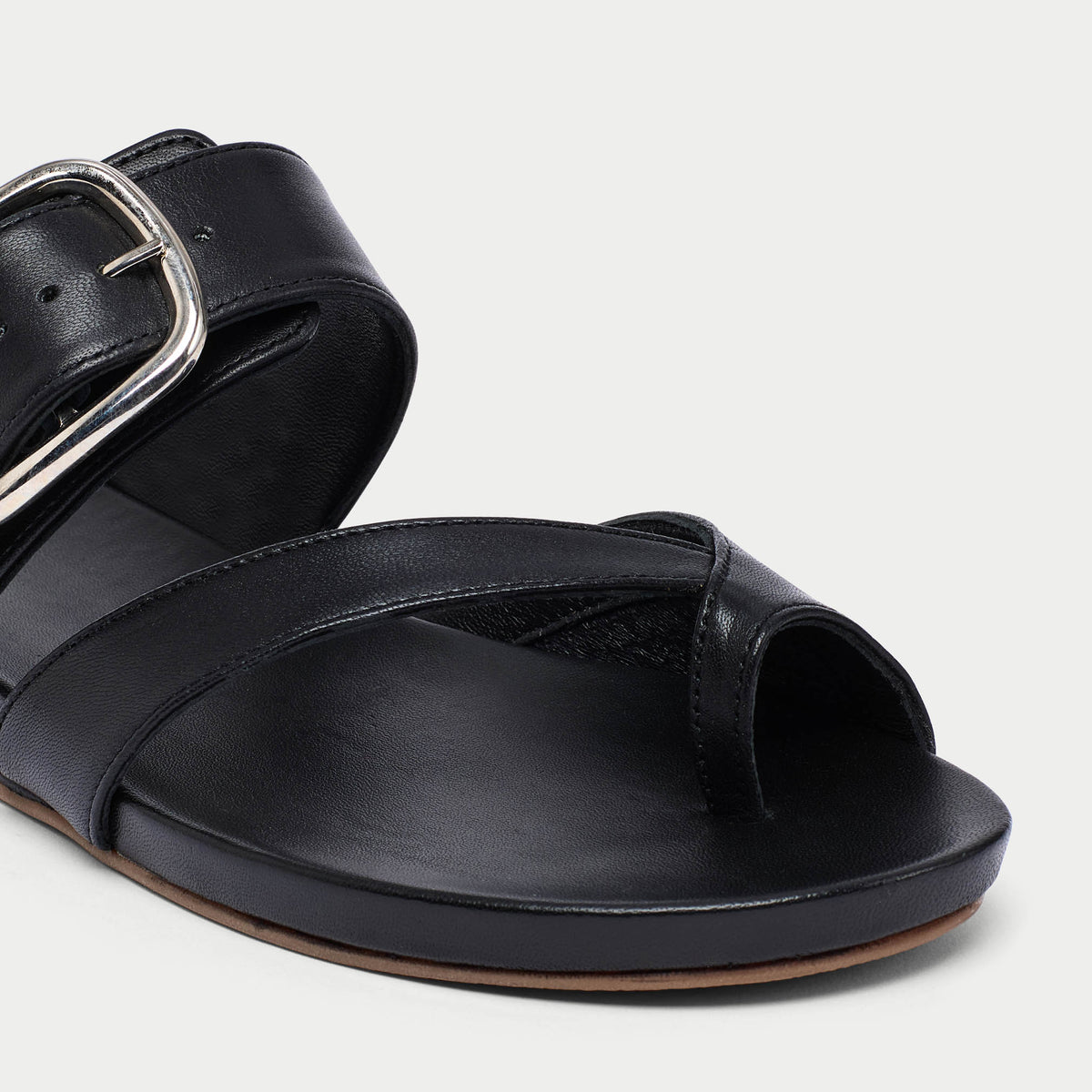 Ruby - All Black Leather Sandals (image 5)