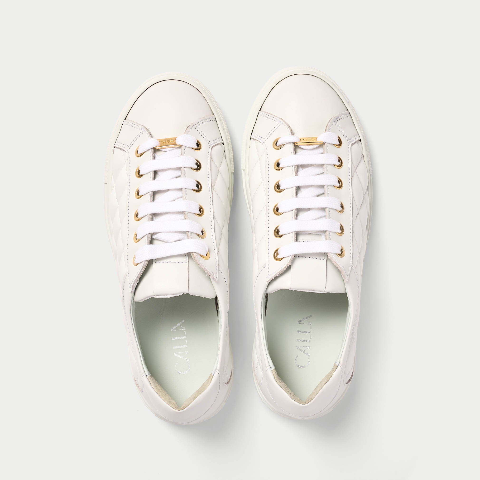 Star qulited sneakers top view