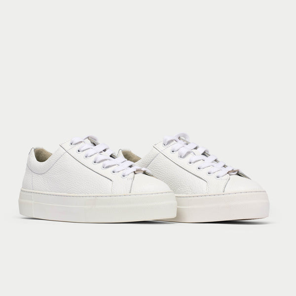 Saturn white and champagne trainers