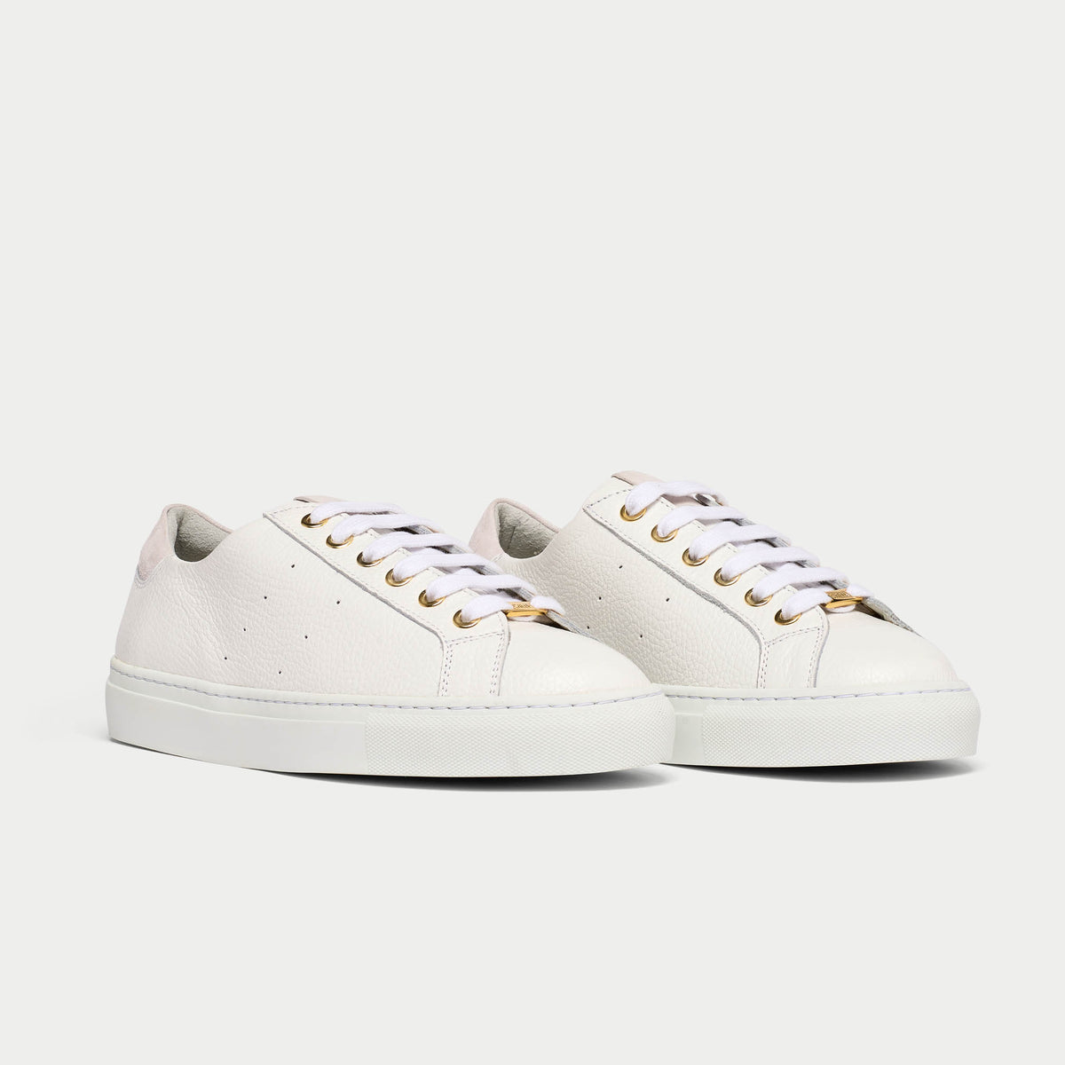 Star - White Grain Leather Wide Fit Trainers (image 4)