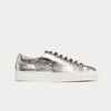 Star silver leather trainer side view