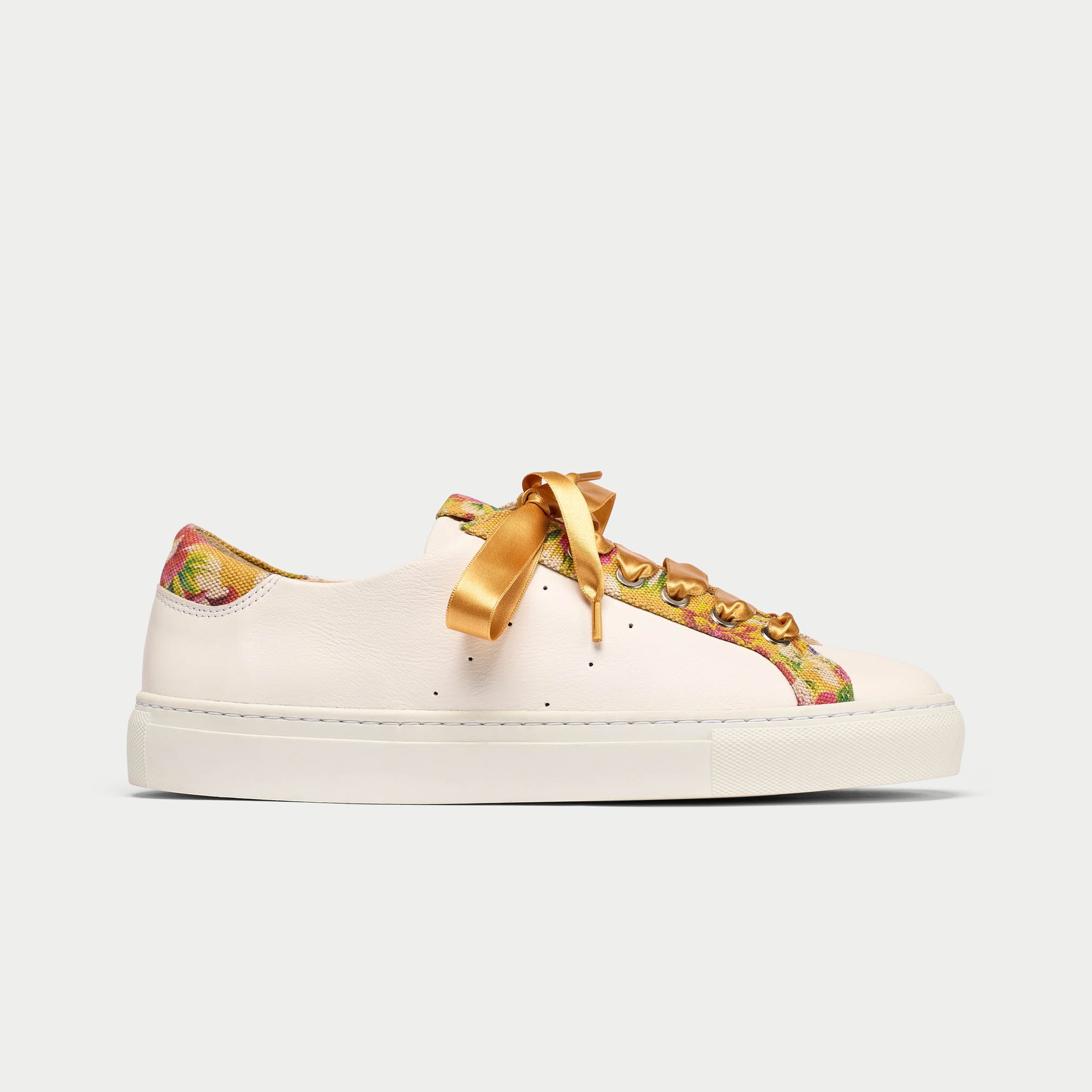 Star floral yellow trainer side view