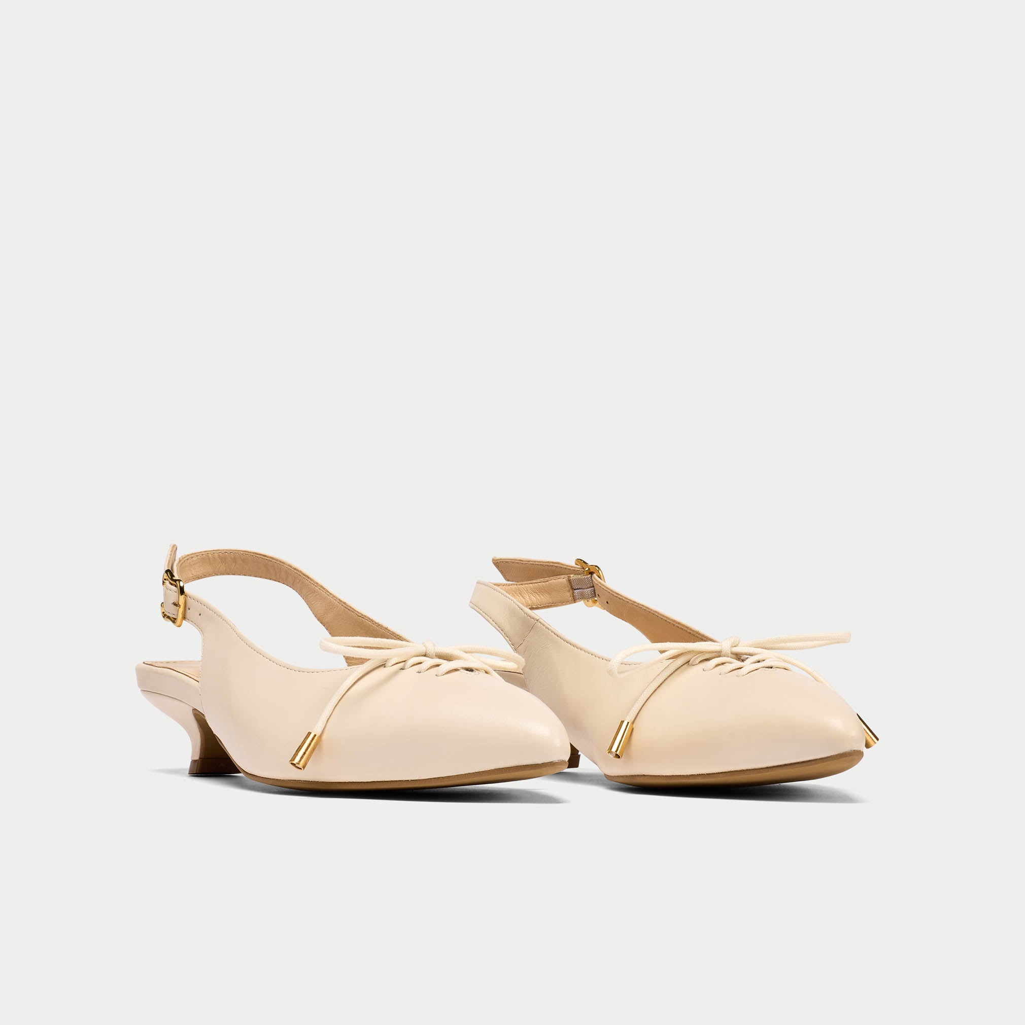 Trudie neutral slingback shoe pair