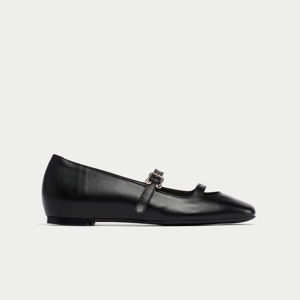 Alexa - Black Leather Ballerinas (image 1)