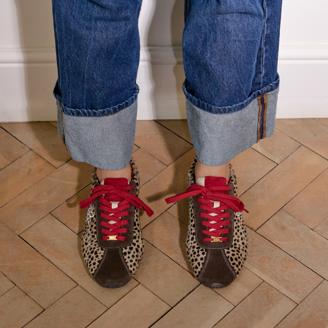 Aurora - Cheetah Wide Fit Trainers