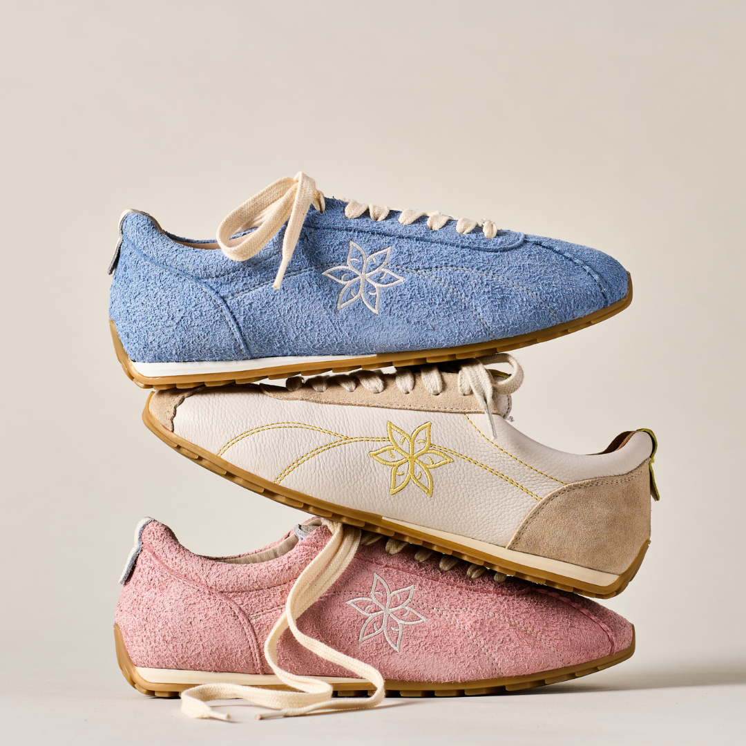 Star - Cherry Suede Wide Fit Sneakers