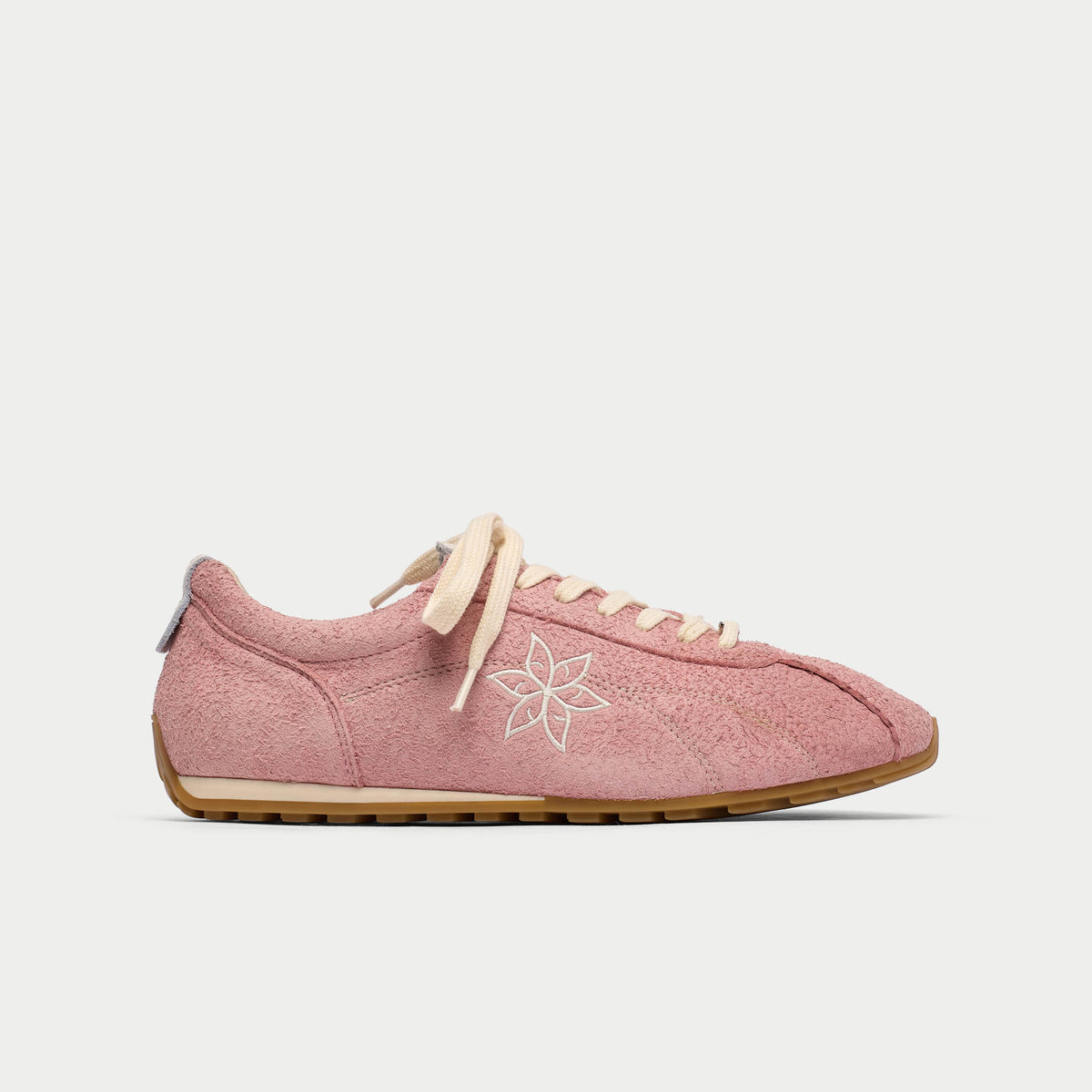 Aurora - Baby Pink Suede Wide Fit Trainers (image 2)