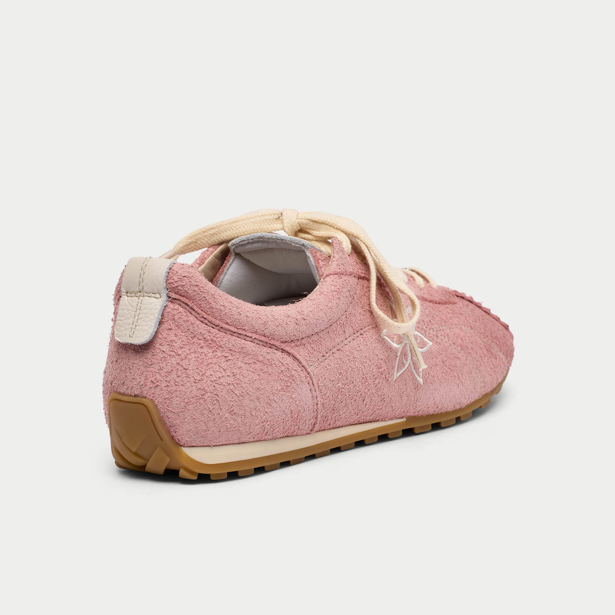Aurora - Baby Pink Suede Wide Fit Trainers (image 7)