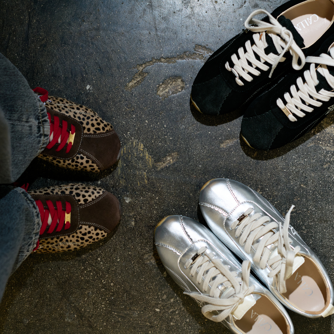 Aurora - Cheetah Wide Fit Trainers