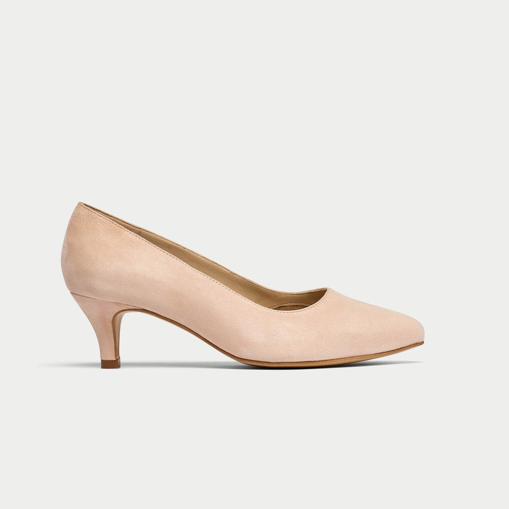 Light pink store suede heels