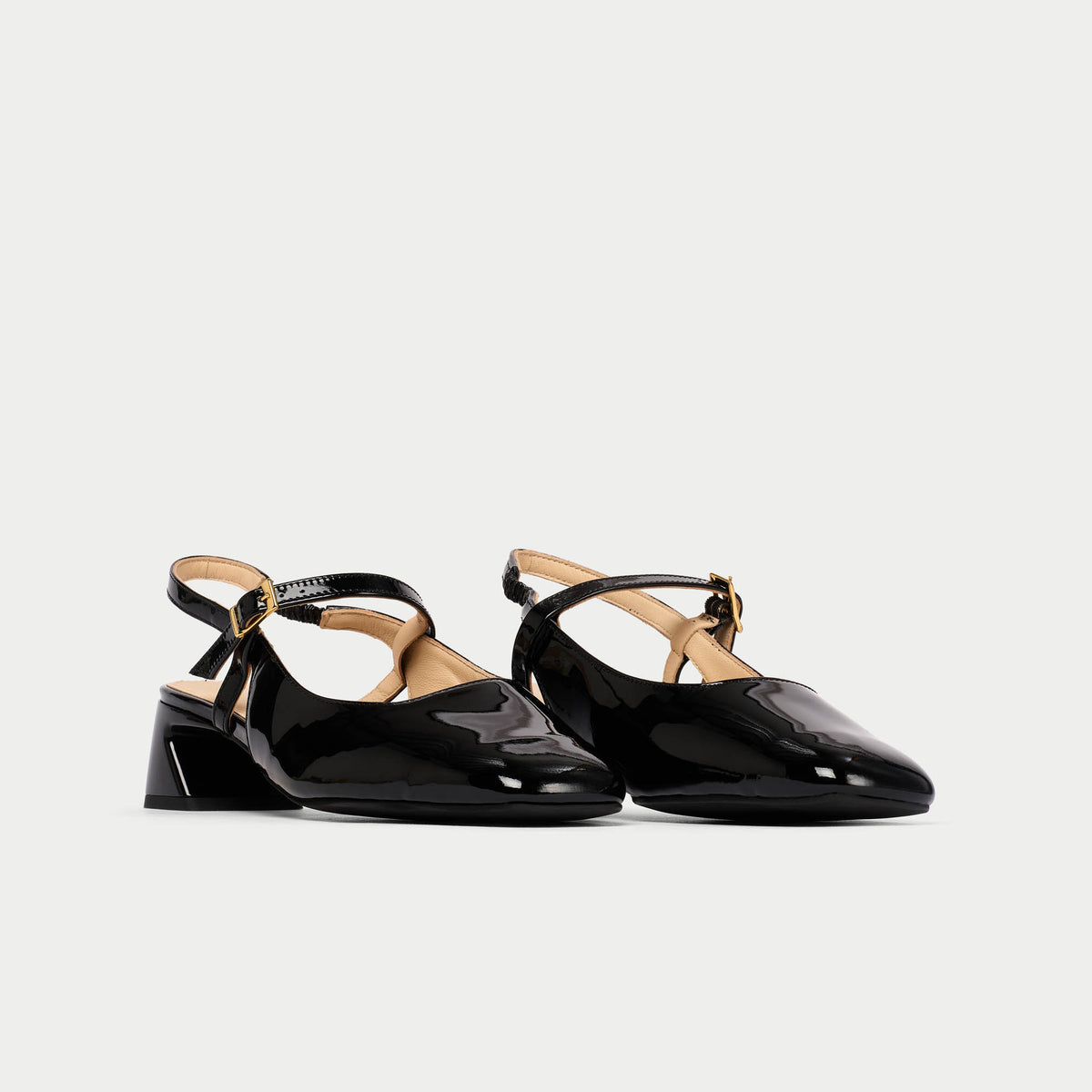 Betty - Black Patent Slingbacks (image 2)